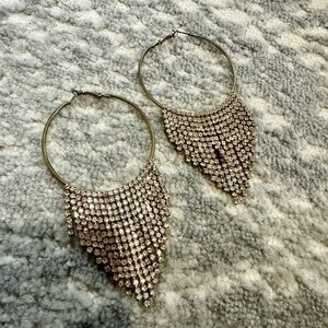 Sparkling Gold Hoop Earrings